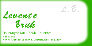 levente bruk business card